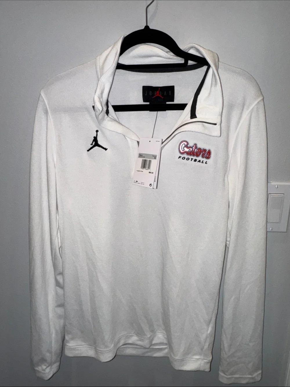 Jordan White Gators Football Quarter-Zip Pullover team issued exclusive
